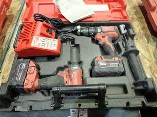 Milwaukee 2897-22 Cordless Combo Pack w/ M18 Fuel 3/8" Drill, Impact, Charger and 2 Batteries. 