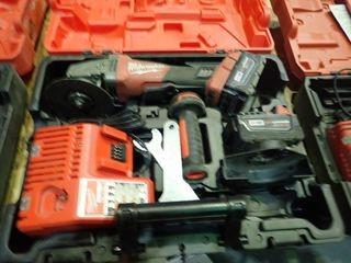 Milwaukee 2780-22 M18 Fuel Cordless 5" Angle Grinder w/ Charger and 2 Batteries.