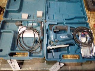 Lot of Makita Jigsaw and 3/8" Electric Drill.