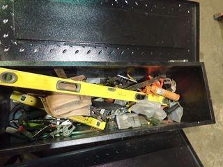 Lockable Job Box w/ Asst. Construction Tools. 