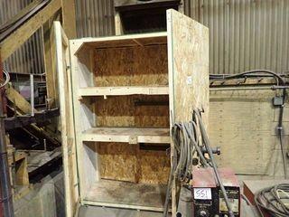 Wooden Lockable Storage Cabinet. 