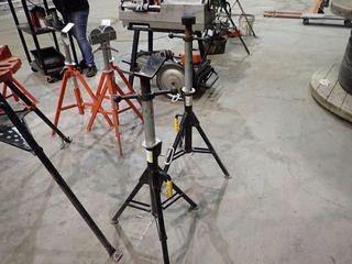 Lot of 2 Sumner 2,500lbs Capacity Adjustable Pipe Stands. 