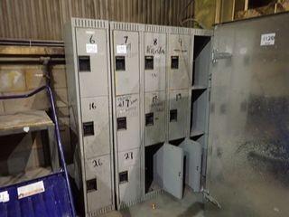 Lot of 12-Door Lockers and 3-Door Lockers. 