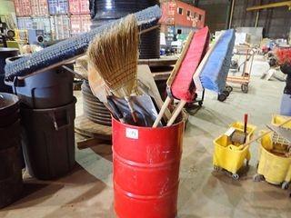 Lot of Brooms and Shovels.