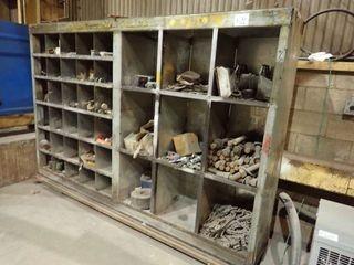 Metal Storage Cabinet w/ Asst. Nuts, Bolts, Washers, Shop Equipment, Parts, etc. 