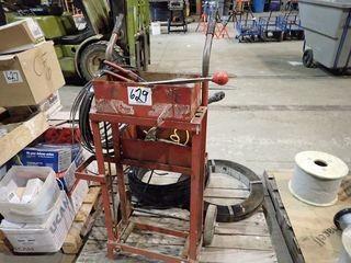 Metal Banding Cart w/2 Tensioners and 2 Rolls Banding. 