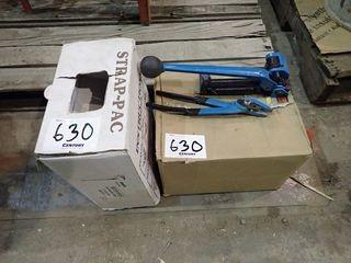 Lot of Nylon Strap Bander w/ Banding Tools, Banding and Clips. 