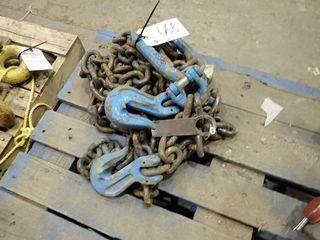 Sling Master 1/2"x10' 26,000lbs Capacity 2-leg Spider Chain.