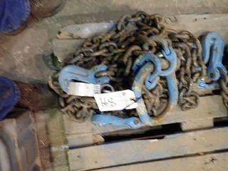 Sling Master 1/2"x10' 26,000lbs Capacity 2-leg Spider Chain.