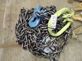 Sling Master 5/8"x25' 32,000lbs Capacity 2-leg Spider Chain.