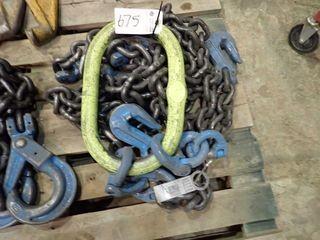 Sling Master 5/8"x12' 32,000lbs Capacity 2-leg Spider Chain.