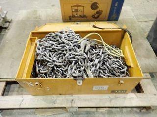 Metal Job Box w/ Asst. Chains. 