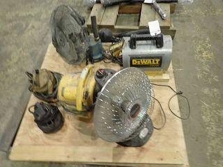 Lot of 4 Sump Pumps, DeWalt Construction Heater, Mighty Mini Air Mover, etc.