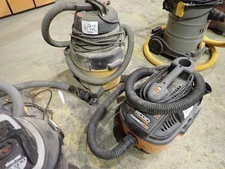 Lot of Ridgid Portable Shop-Vac and Shop-Vac 6.5hp Shop Vac. 