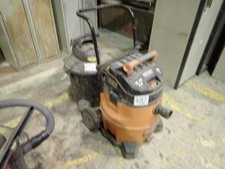 Lot of 12gal Shop Vac and Ridgid 16gal Shop Vac. **NO HOSES**