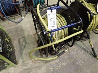 King Industrial Arctic Flex Hose Reel w/100'x1/4" Air Hose. 