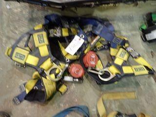 Lot of 2 Sala I-Safe Safety Harnesses w/ Miller Turbo Lite Retractable Lanyards.