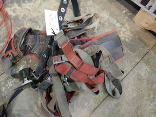 Lot of 2 Safety Harnesses, 2 Lanyards and Belt. 