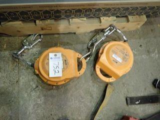 Lot of 2 Miller TR20-Z7 20' Self Retracting Life Lines. 