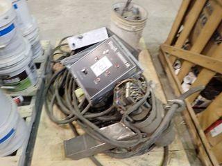 Lot of 2 Overhead Cranes- NEED REPAIR, Engineered Air Control Box, etc.  