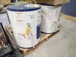 Lot of 2 Whirlpool 67L 120V 1500w Electric Hot Water Heaters. 