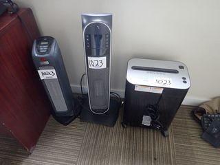 Lot of Sunbeam Electric Heater, Bionaire Electric Heater and Royal Paper Shredder. **LOCATED IN MODULAR BUILDING, MAIN FLOOR**