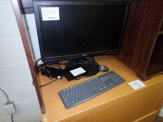 Lot of Dell K17A Docking Station, LG 24" Flatscreen Monitor, Keyboard and Mouse. 