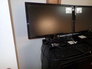 Lot of Dell K17A Docking Station, LG 24" Flatscreen Monitor, Keyboard and Mouse. 