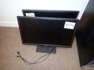Lot of 2 Dell 24" Flatscreen Monitors.