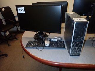 Lot of HP Desktop Computer, Benq 24" Flatscreen Monitor, Keyboard and Mouse. **NOTE: NO HARDDRIVE**