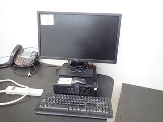 Lot of Dell Desktop Computer, Dell 24" Flatscreen Monitor, Keyboard and Mouse. **NOTE: NO HARDDRIVE**