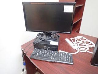 Lot of Dell Desktop Computer, Benq 24" Flatscreen Monitor, Keyboard and Mouse. **NOTE: NO HARDDRIVE**