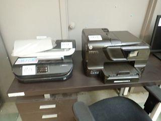 Lot of HP OfficeJet Pro 8600 Color Multi-Function Printer, HP Envy 4520 Multi-Function Printer and Swingline GBC Laminator. 
