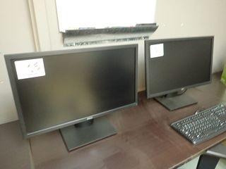 Lot of 2 Dell 24" Flatscreen Monitors.