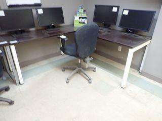 L-Shaped Workstation w/ Task Chair. **LOCATED IN SHOP OFFICE**