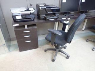 Single Pedestal Desk w/ Task Chair. **LOCATED IN SHOP OFFICE**