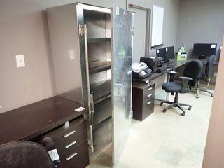 West Galvanized Steel Lockable Shop Storage Cabinet. **LOCATED IN SHOP OFFICE**