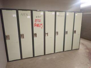 Lot of 9 Single Door Lockers. **LOCATED IN SHOP WASHROOM**