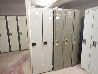 Lot of Lockers- 5 Doors. **LOCATED IN SHOP WASHROOM**