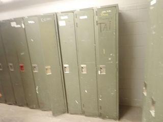 Lot of Lockers- 18 Doors. **LOCATED IN SHOP WASHROOM**