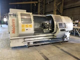 2011 Modern Microcut Series BNC 2280XL CNC Lathe w/ 15' Long, Fagor CNC Controls, 3 Steady Rests and Follow Rest. SN 1111151051.