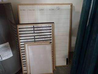 Lot of 5 Woodframed 36"x48" Dry Erase Boards and 5 Asst. Small Woodframe Dry Erase Boards.