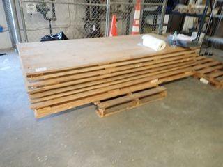 Lot of 9 Sheets 3/4" Plywood and 3 Sheets OSB.