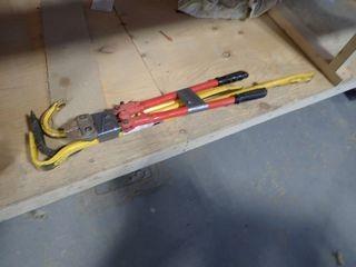 Lot of Bolt Cutter and 3 Pry Bars. 