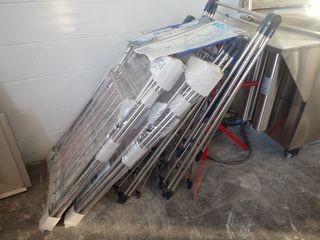 Lot of 4 Stainless Steel Drying Racks. 