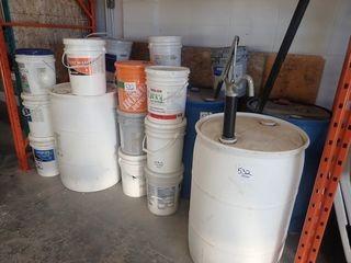 Lot of Asst. Chemicals including Esteam Fire Wash Ultra Strength Wall Wash, Blue Bear Mastic Remover, Atomic Degreaser, Esteam Liquid Cleaners, Esteam Concentrated Liquid Emulsifier, Crystalline High Speed Floor Finish, Surface Sealer, etc.