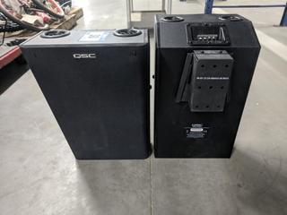 Lot of (2) Unused QSC 8101 High Power 8" 2-Way Surround Loud Speakers 8 Ohm 125 Watt Continuous Power