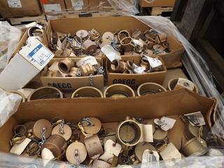 Pallet of Assorted Brass Camlocks and Caps