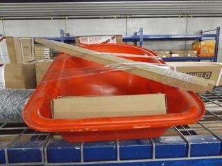 Roll of chicken Wire & Kids Plastic Wheel Barrow