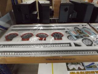 New 16 Pcs LED Work Light Set